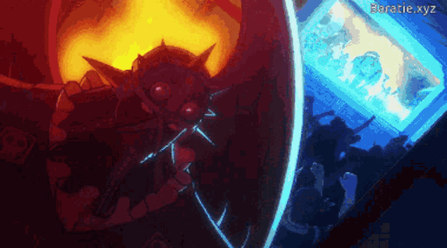 a pixel art drawing of a monster with the url baratie.xyz