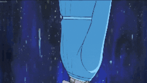 a cartoon character is hanging upside down from a rope