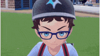 a cartoon character wearing glasses and a hat with a star on it