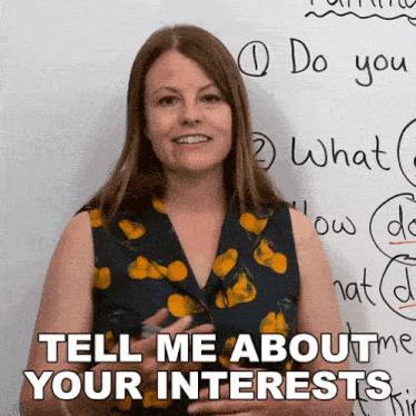 Tell Me About Your Interests Emma GIF - Tell Me About Your Interests Emma Engvid GIFs