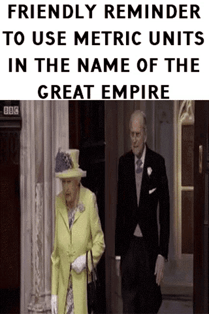 queen elizabeth ii and prince philip ii walking in front of bbc building