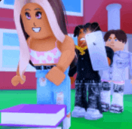 a girl in a pink tank top is holding a purple book