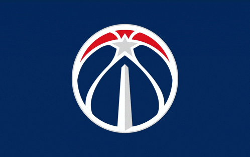 a logo for the washington wizards with a basketball in the middle