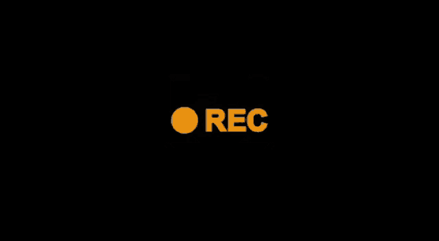 a white and black logo on a black background