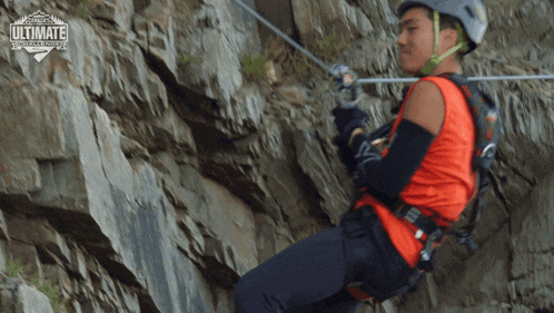 Zip Lining Kenny Ho GIF - Zip Lining Kenny Ho Canadas Ultimate Challenge GIFs