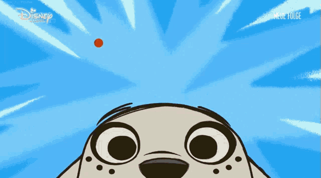 a cartoon dog with a disney logo on the bottom of the screen
