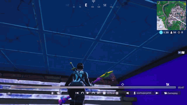 a person in a video game with the word hud on the bottom right
