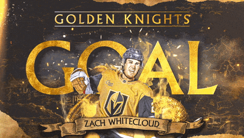 Zach Whitecloud Knights Goal GIF - Zach Whitecloud Knights Goal Vegas Born GIFs