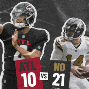New Orleans Saints (21) Vs. Atlanta Falcons (10) Third-fourth Quarter Break GIF - Nfl National Football League Football League GIFs