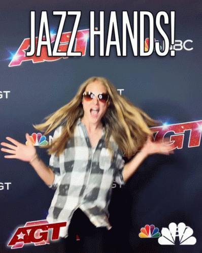 Jazz Hands Excited Girl GIF - Jazz Hands Excited Girl Thrilled GIFs