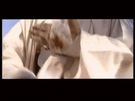 a close up of a person 's hand with blood coming out of it