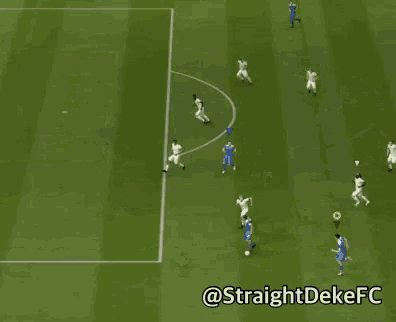 a soccer game is being played with the hashtag straightdekefc on the bottom