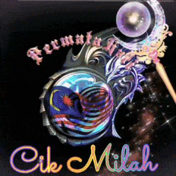 a colorful graphic with the words cik milah written on it