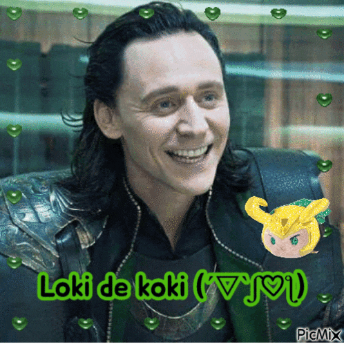 a picture of a smiling man with the words loki de koki