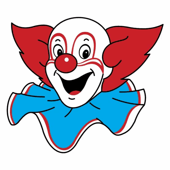 a drawing of donald trump as a clown with a red nose