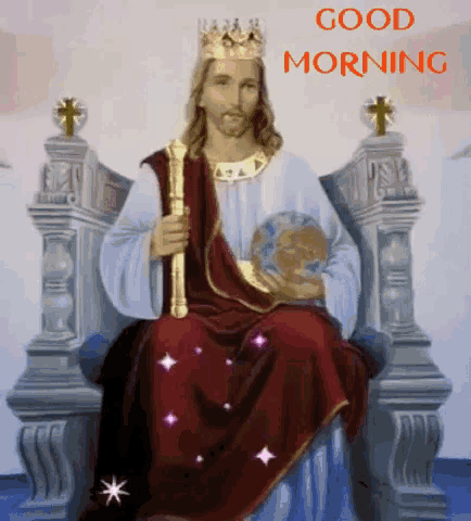 Good Morning Jesus GIF - Good Morning Jesus Greetings GIFs