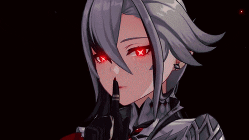 a person is standing in a dark room with a red light coming out of the ceiling .