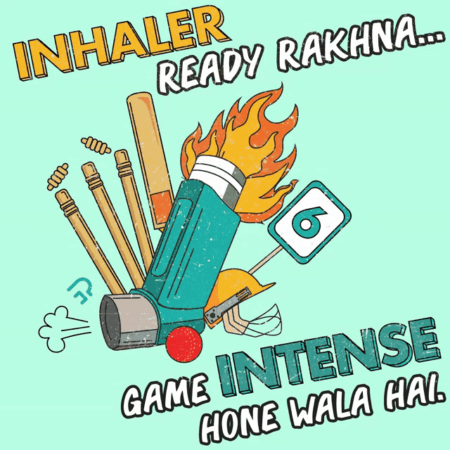 a poster that says inhaler ready rahna game intense hone wala hai