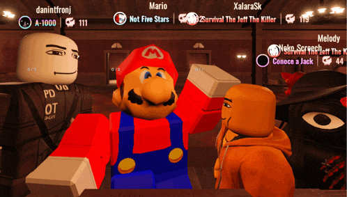 a screenshot of a video game with mario and other characters including melodiy