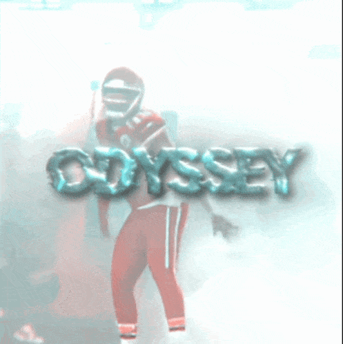 a football player with the word odyssey written on it