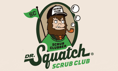 a logo for dr squatch scrub club