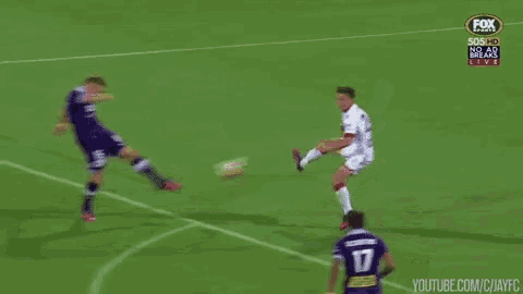 a soccer game is being played on fox sports channel