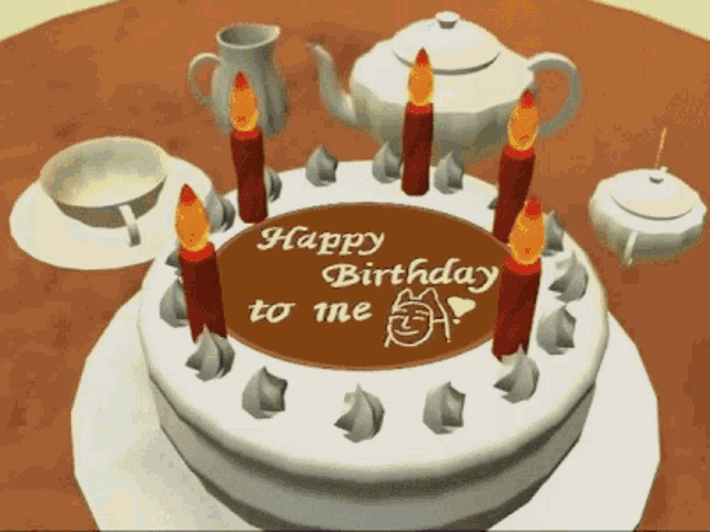a cake that says happy birthday to me