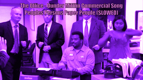 the office dunder mifflin commercial song people persons paper people slowed