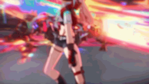 a blurry picture of a person in a video game holding a gun .