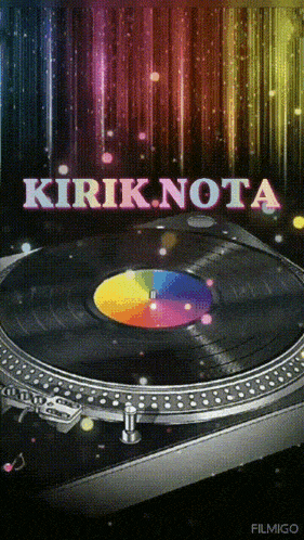 a picture of a record player with the words " kirik.nota " on it