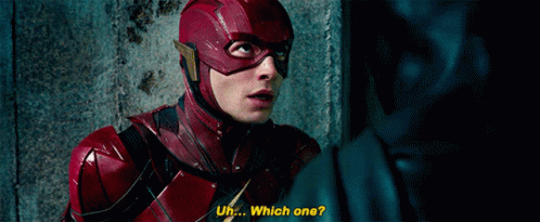 Justice League The Flash GIF - Justice League The Flash Uh Which One GIFs
