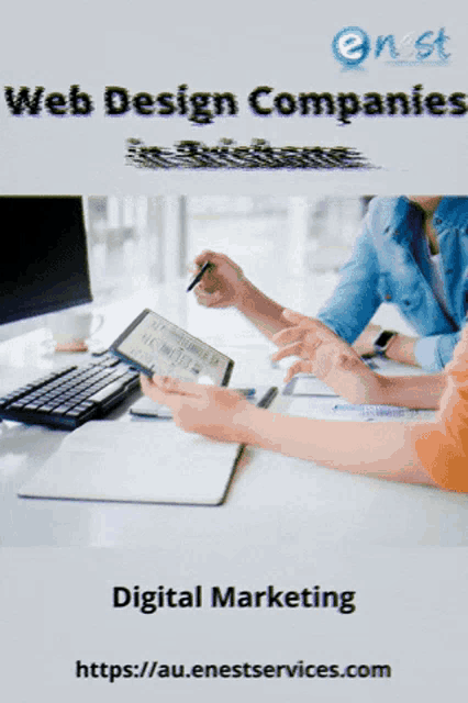 a web design company in brisbane is advertised on a poster