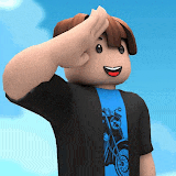 a cartoon character wearing a black shirt and a blue shirt with a motorcycle on it