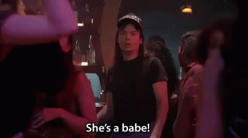 She'S A Babe GIF - Shes Ababe Waynes World Mike Myers GIFs