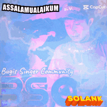 a poster for bugis singer community shows a man in a hat