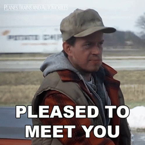 Pleased To Meet You Owen GIF - Pleased To Meet You Owen Planes Trains And Automobiles GIFs