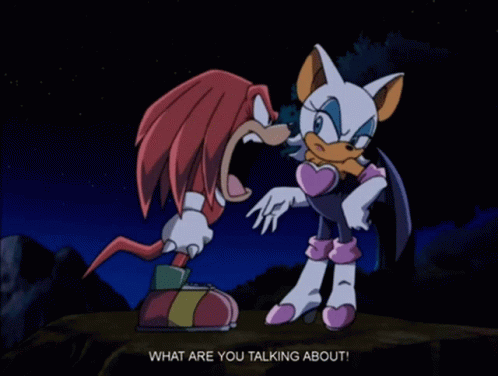 Sonic Knuckles GIF - Sonic Knuckles What Are You Talking About GIFs