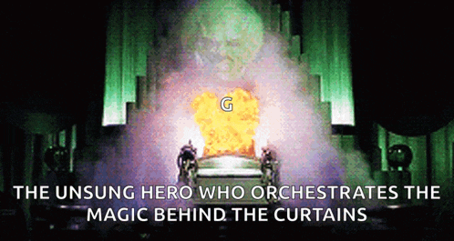 the unsung hero who orchestrates the magic behind the curtains is shown