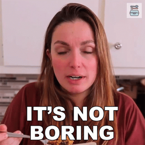 Its Not Boring Emily Brewster GIF - Its Not Boring Emily Brewster Food Box Hq GIFs