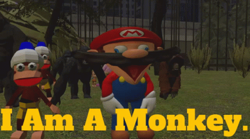 Smg4 Mario GIF - Smg4 Mario I Am A Monkey GIFs