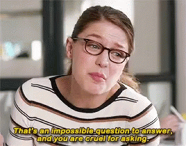 Supergirl Thats An Impossible Question To Answer GIF - Supergirl Thats An Impossible Question To Answer You Are Cruel For Asking GIFs