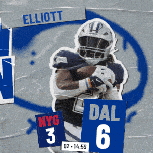 a football player named elliott is holding a ball