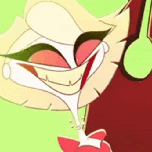 a close up of a cartoon character 's face with a tear coming out of it .