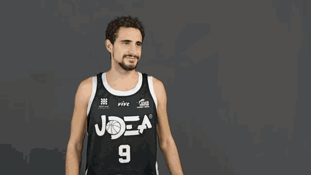 a man in a joea jersey with the number 9