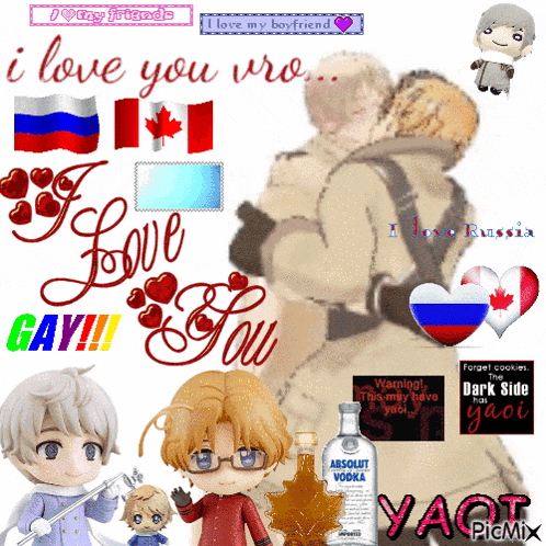 a picture of a couple hugging with a bottle of absolut vodka