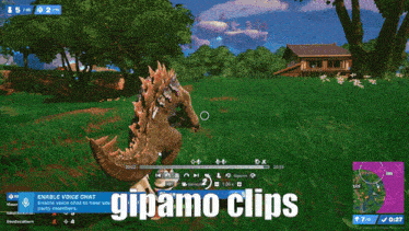 a screen shot of a video game with the words gipomo clips