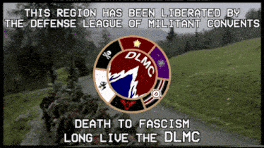 a poster for the dlmc that says death to fascism long live the dlmc