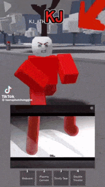 a screenshot of a video game with kj written on the top