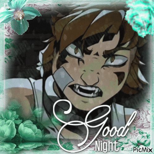 a picture of a man with a bandage on his face and the words good night on the bottom