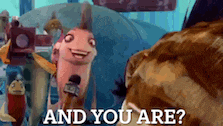 a cartoon of a fish with a microphone and the words and you are on the bottom